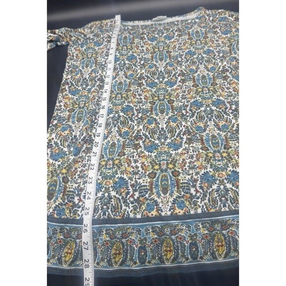 J Jill Floral Paisley Tapestry Print Long Sleeve Womens Knit Tunic Top M Boho - Picture 12 of 12